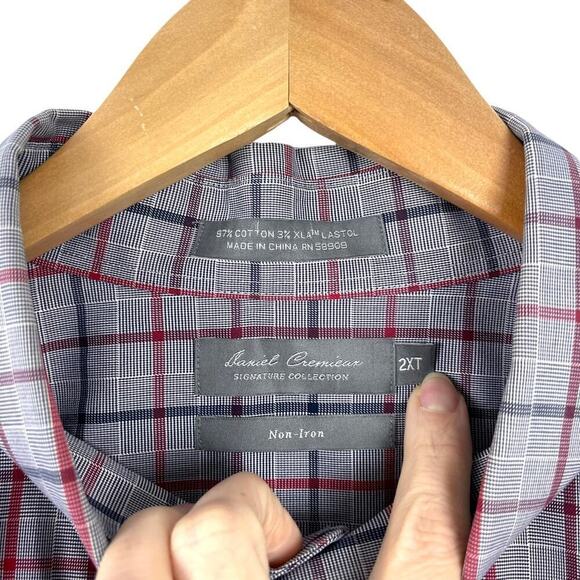 Daniel Cremieux Size 2XT Blue Striped Long Sleeve Button Down Dress Shirt - Picture 5 of 12